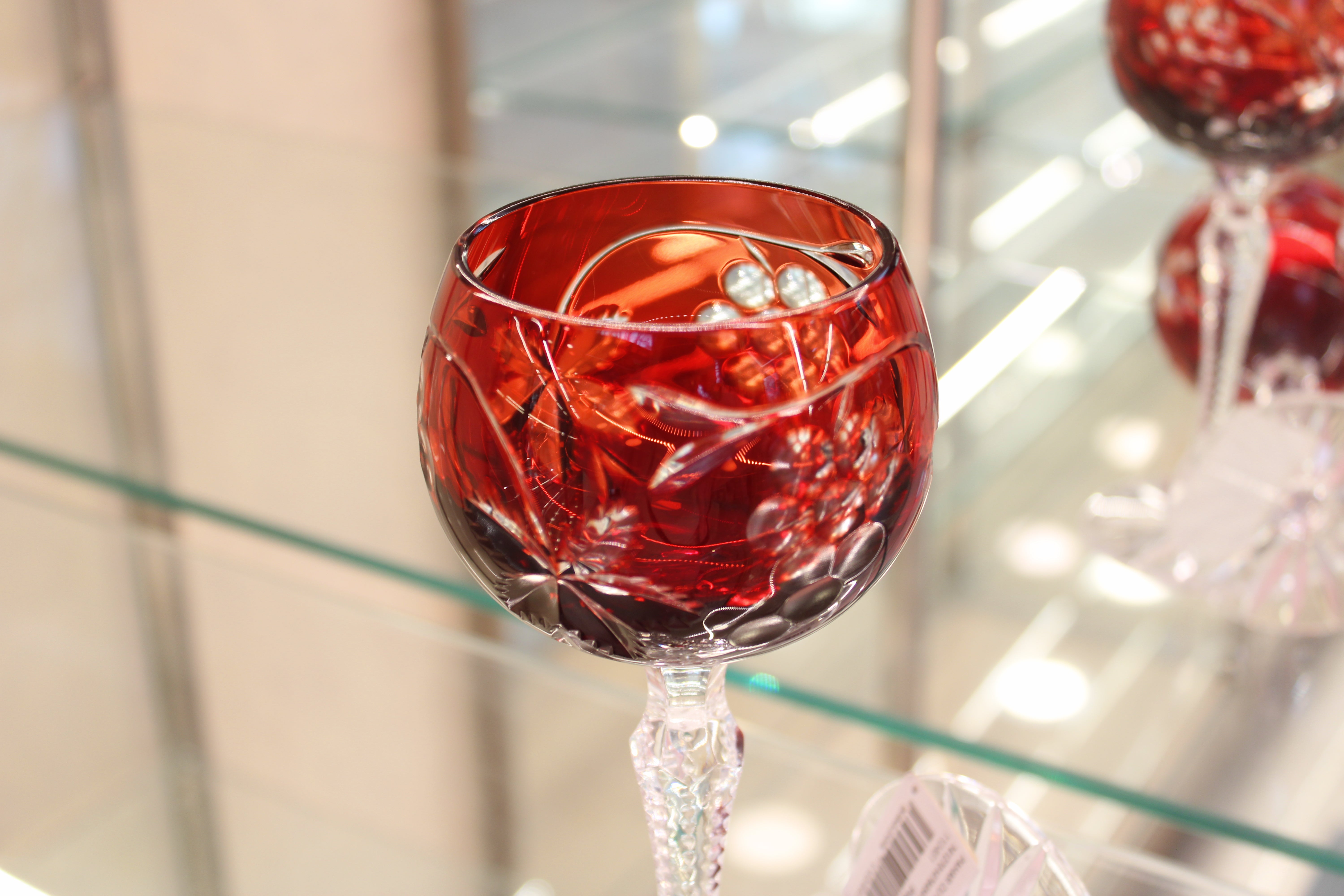PAHAR CU PICIOR ROMAN GRAPES - 190ml - Ruby