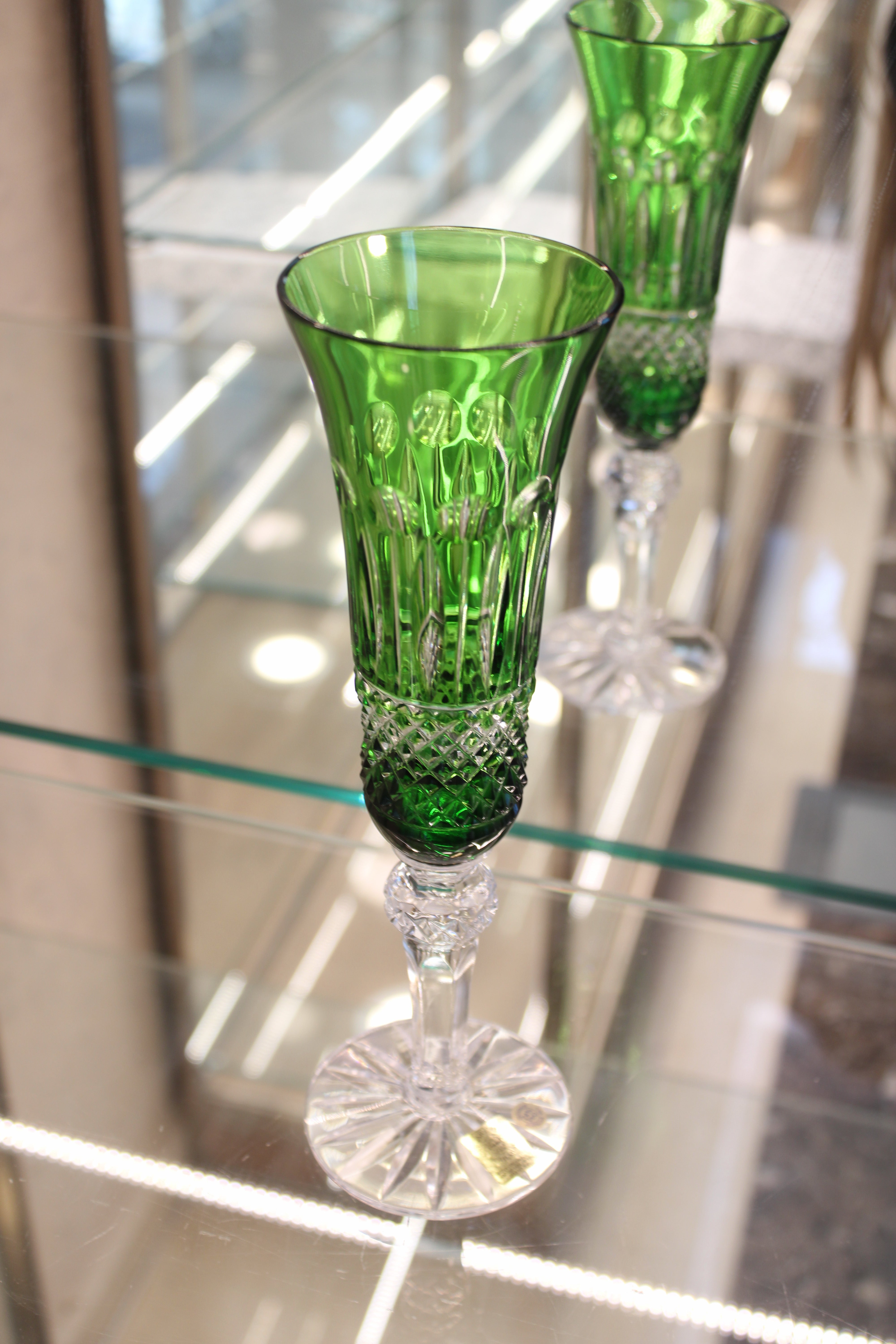 Set 6 Pahare Cu Picior Flute Tomy - 155 ml - verde