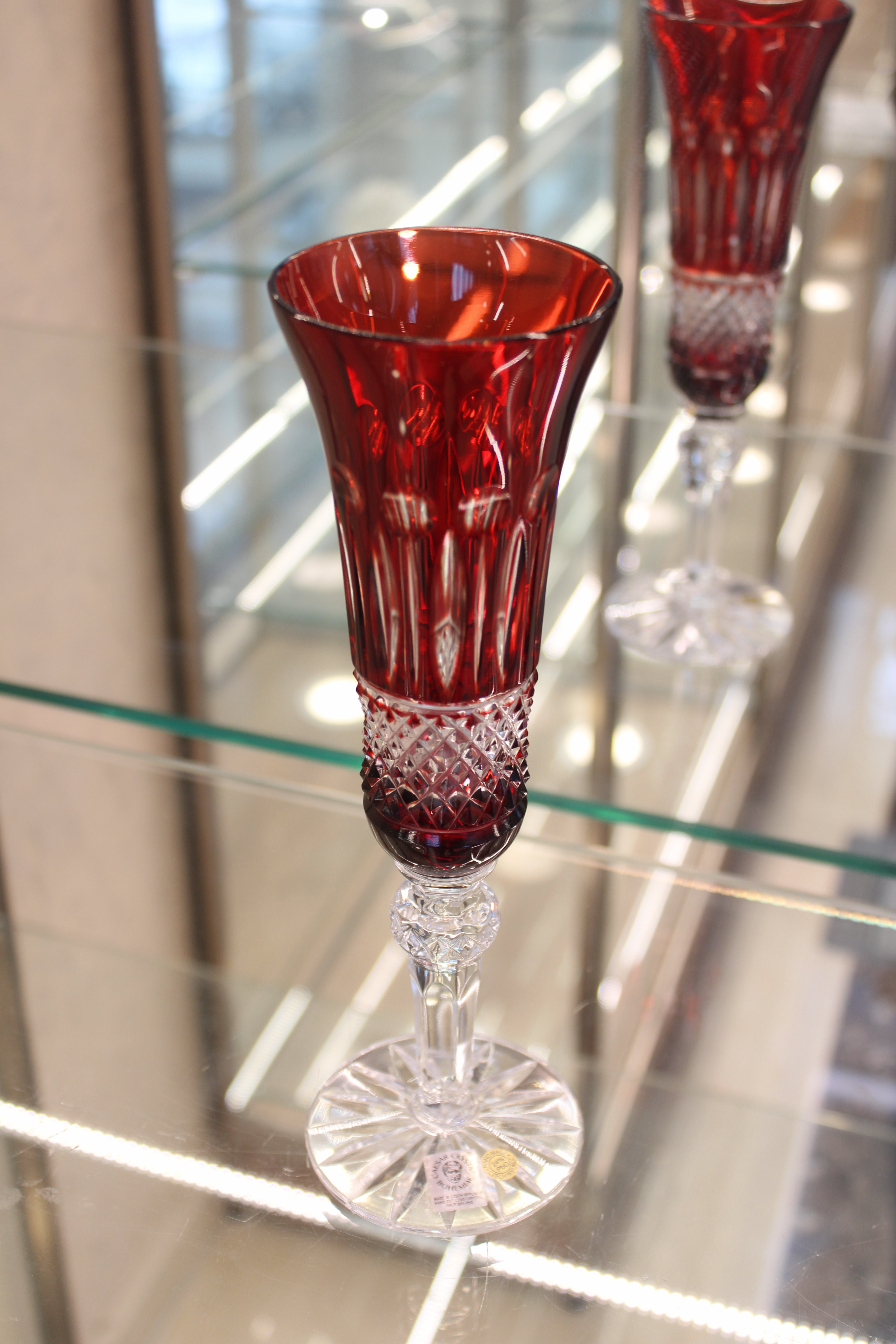 Set 2 Pahare Cu Picior Flute Tomy - 155 ml - ruby
