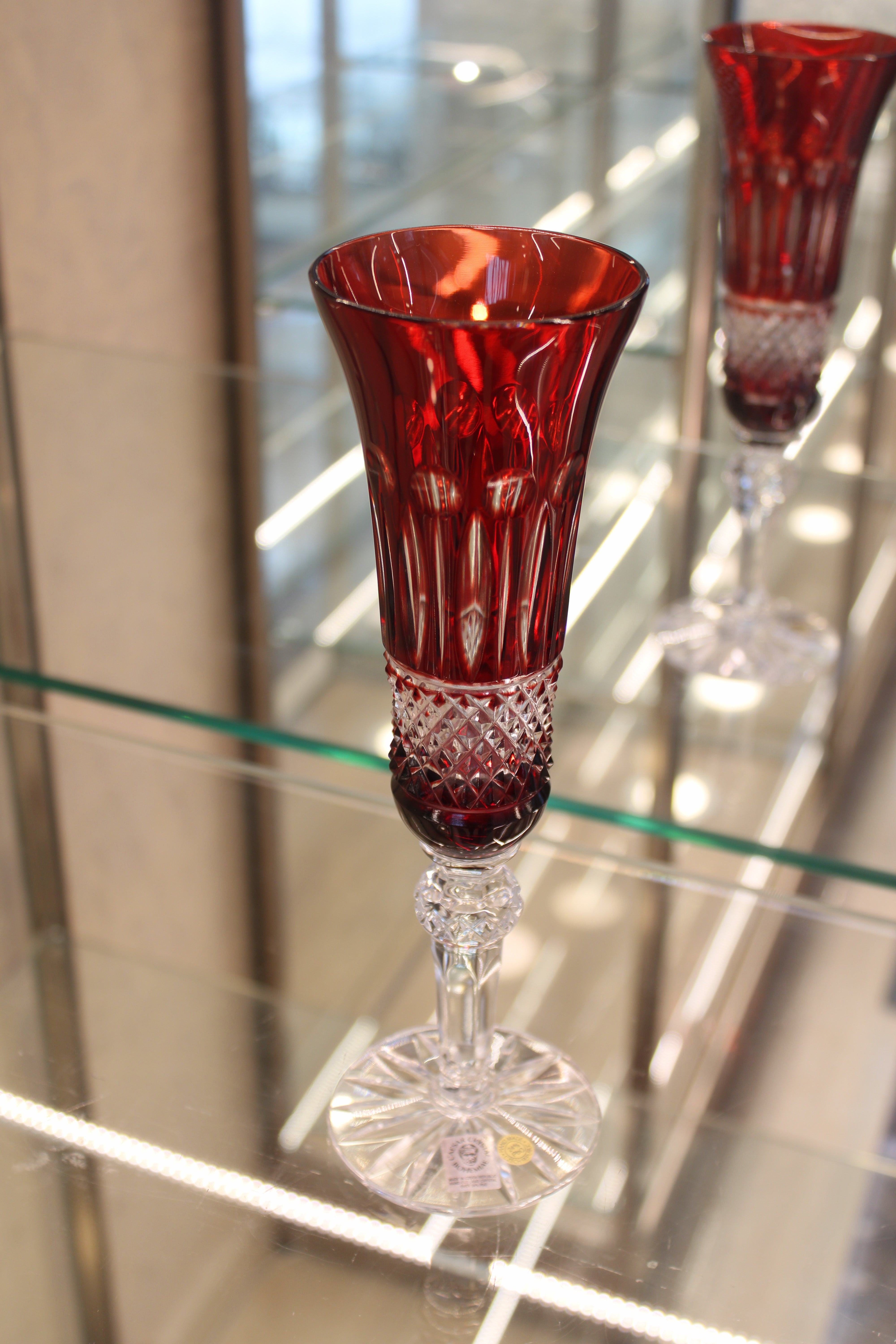 Set 2 Pahare Cu Picior Flute Tomy - 155 ml - ruby